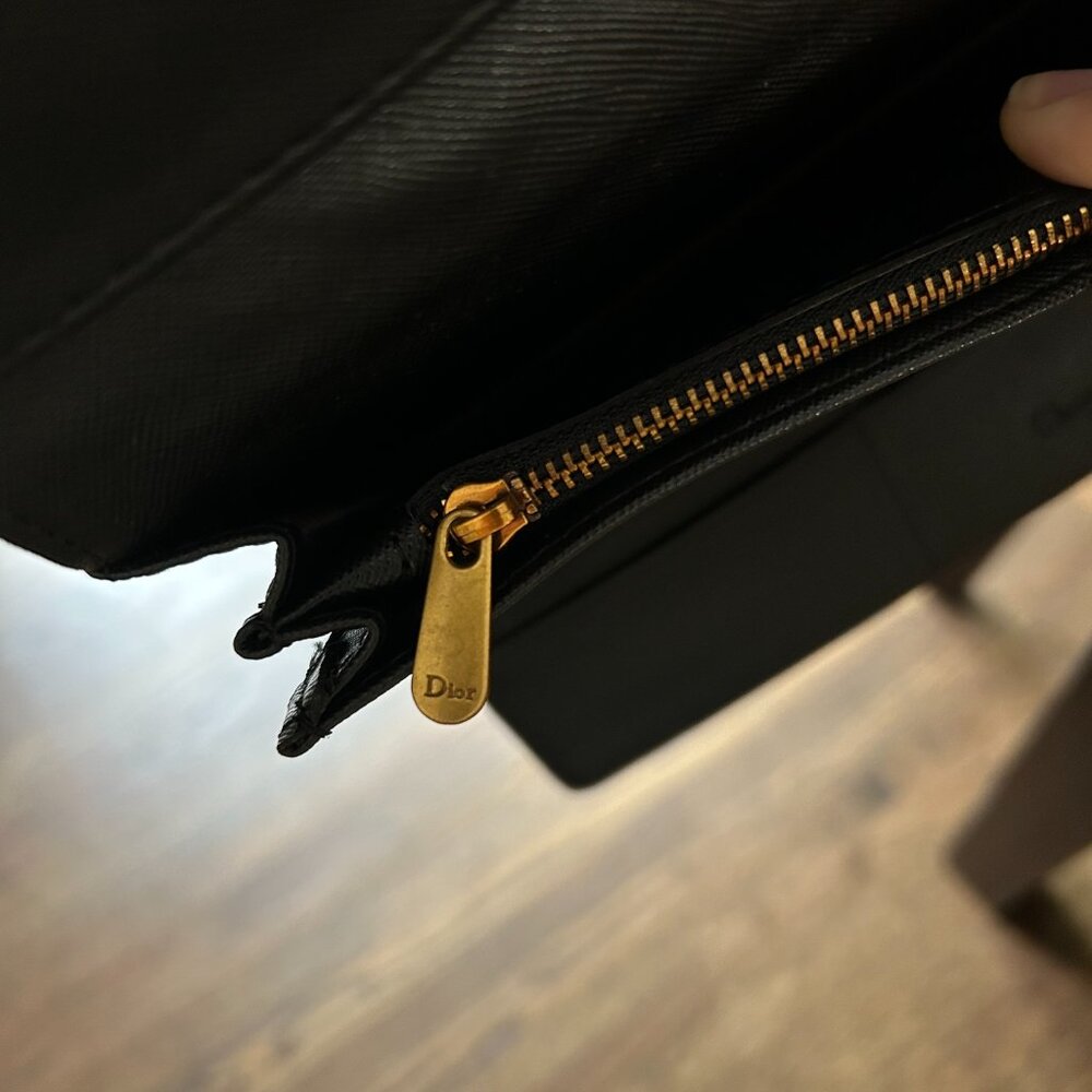 Dior Black Caro Quilted Wallet - Picture 9 of 11